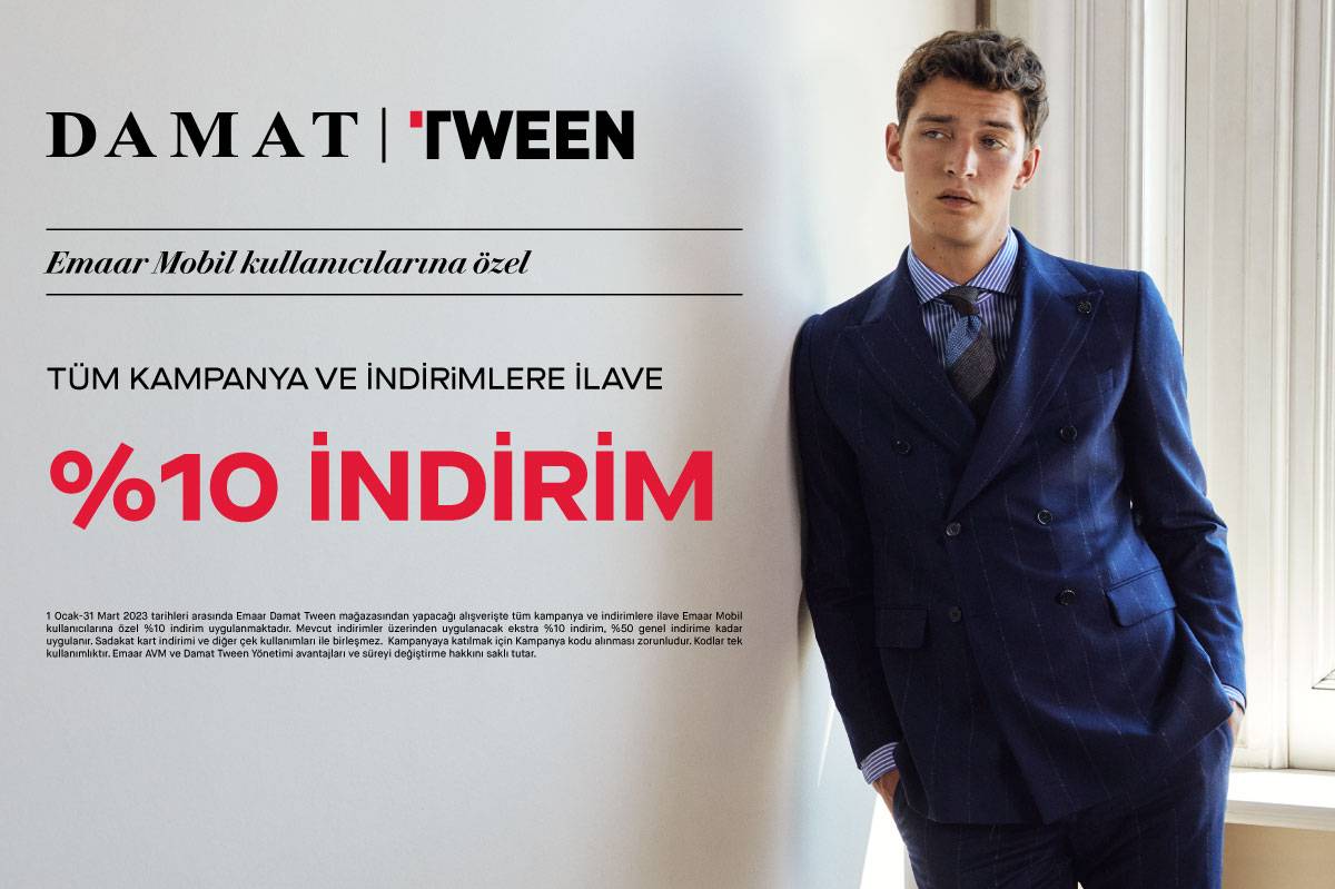 Additional 10% Special Off All Discounts From Damat Tween
